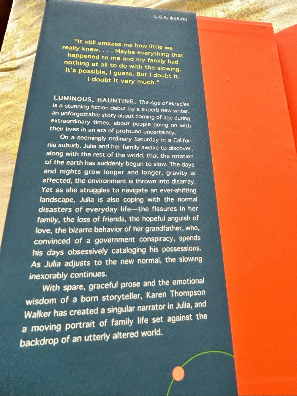 The Age of Miracles Signed Copy by Karen Thompson Walker